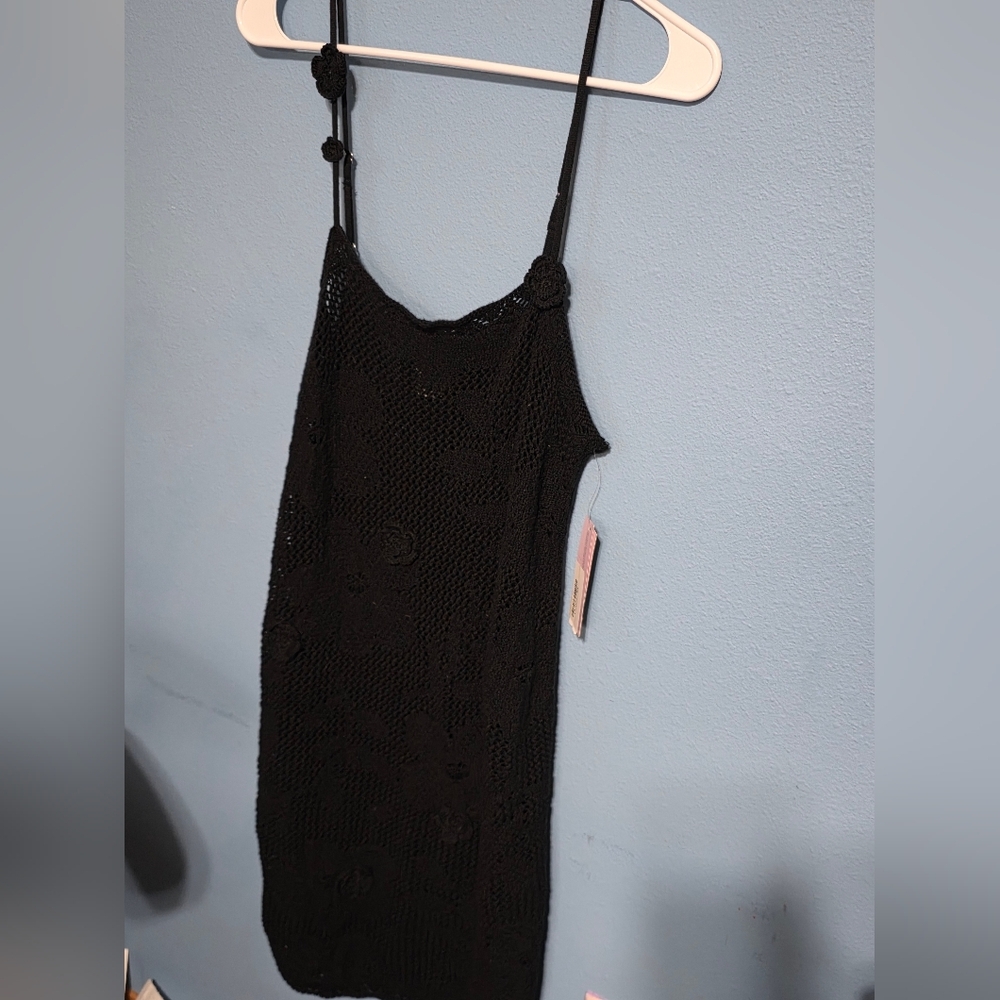 Wild Fable Black Crochet Dress